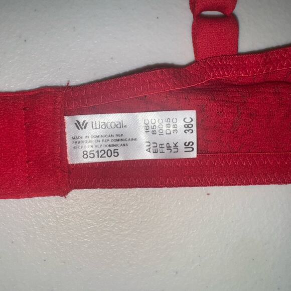 Wacoal Womens 38C Bra Lace Intimate Feminine Romantic Full Figure Molded J-Hook - Picture 4 of 6